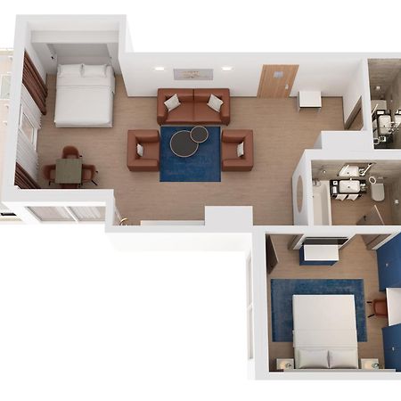 Hilton Rijeka Costabella Beach Resort And Spa Exteriör bild A 3D floorplan of a typical hotel room