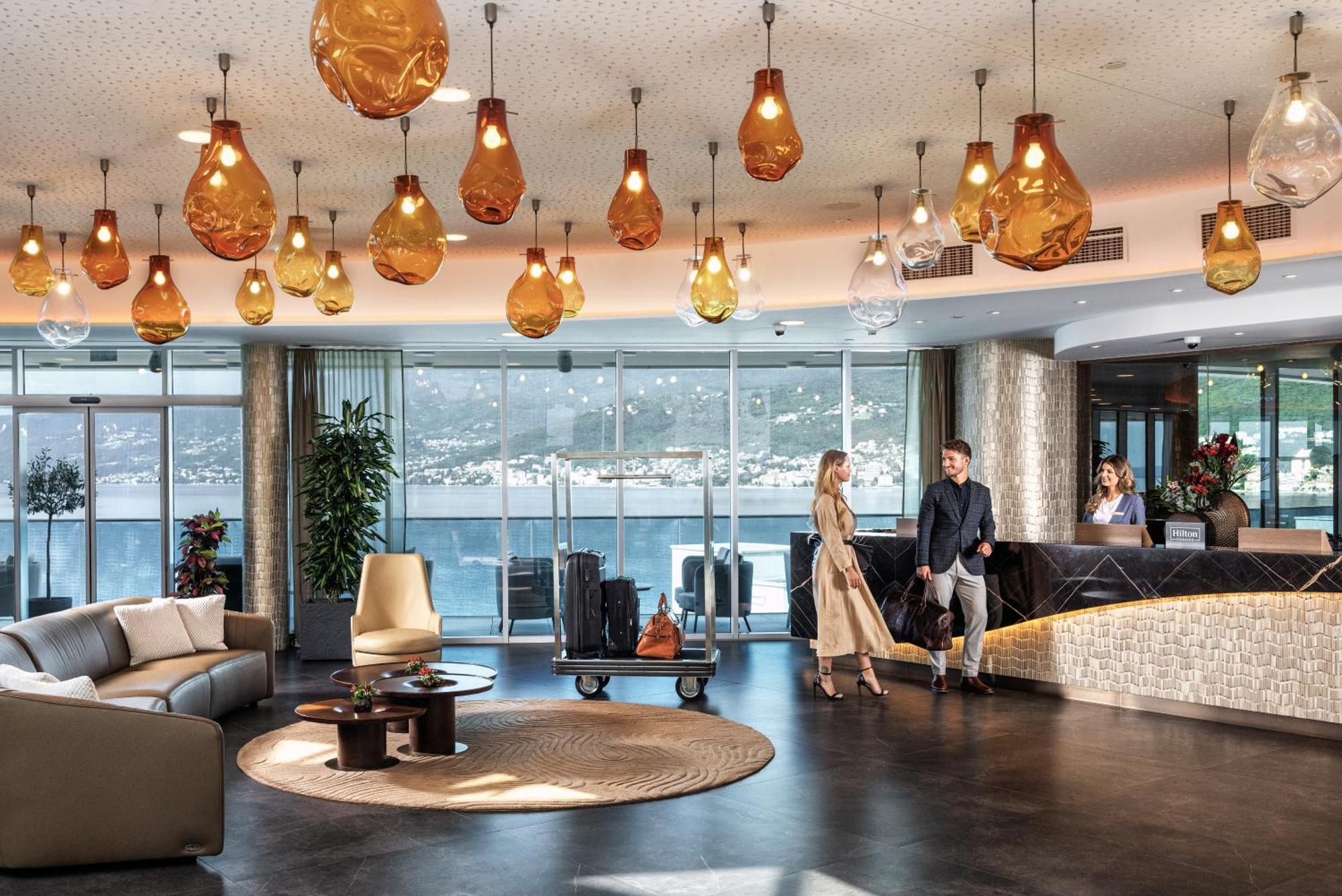 Hilton Rijeka Costabella Beach Resort And Spa Exteriör bild The lobby of the hotel