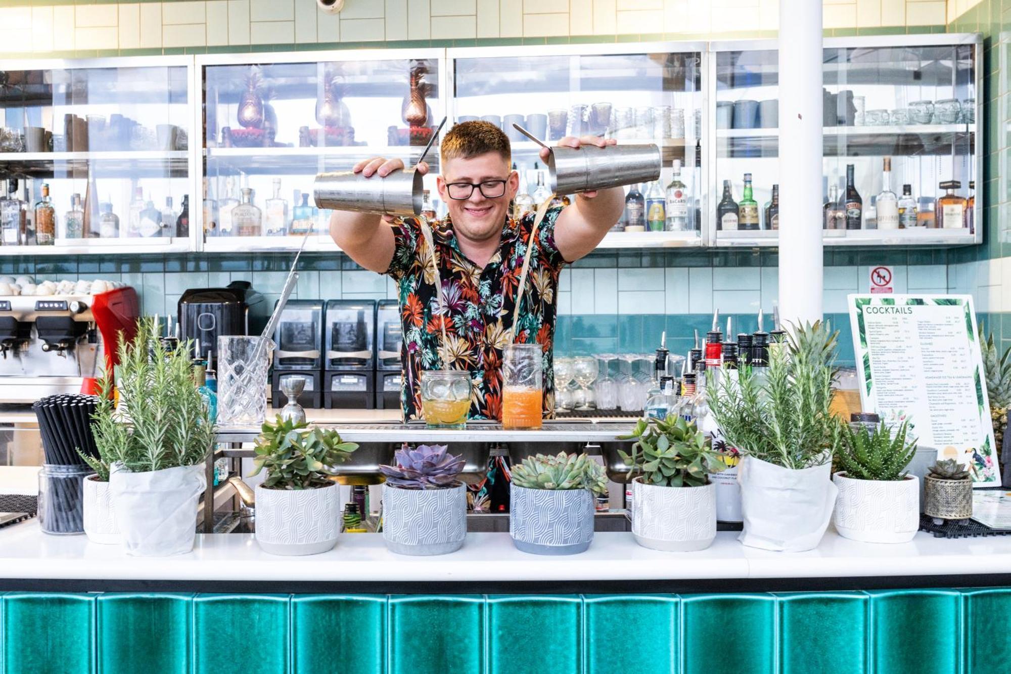 Hilton Rijeka Costabella Beach Resort And Spa Exteriör bild A bartender at work