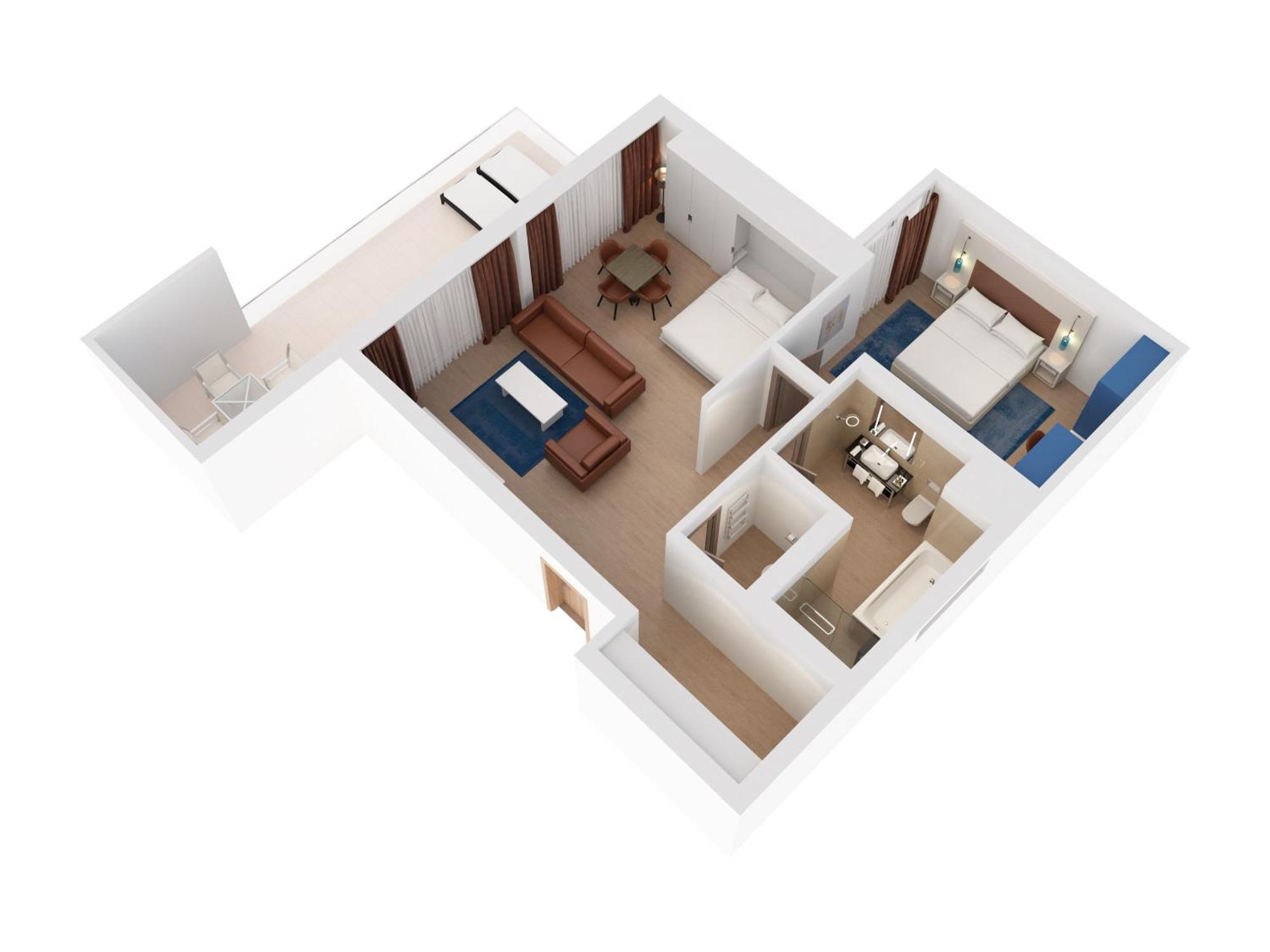 Hilton Rijeka Costabella Beach Resort And Spa Rum bild 3D floor plan
