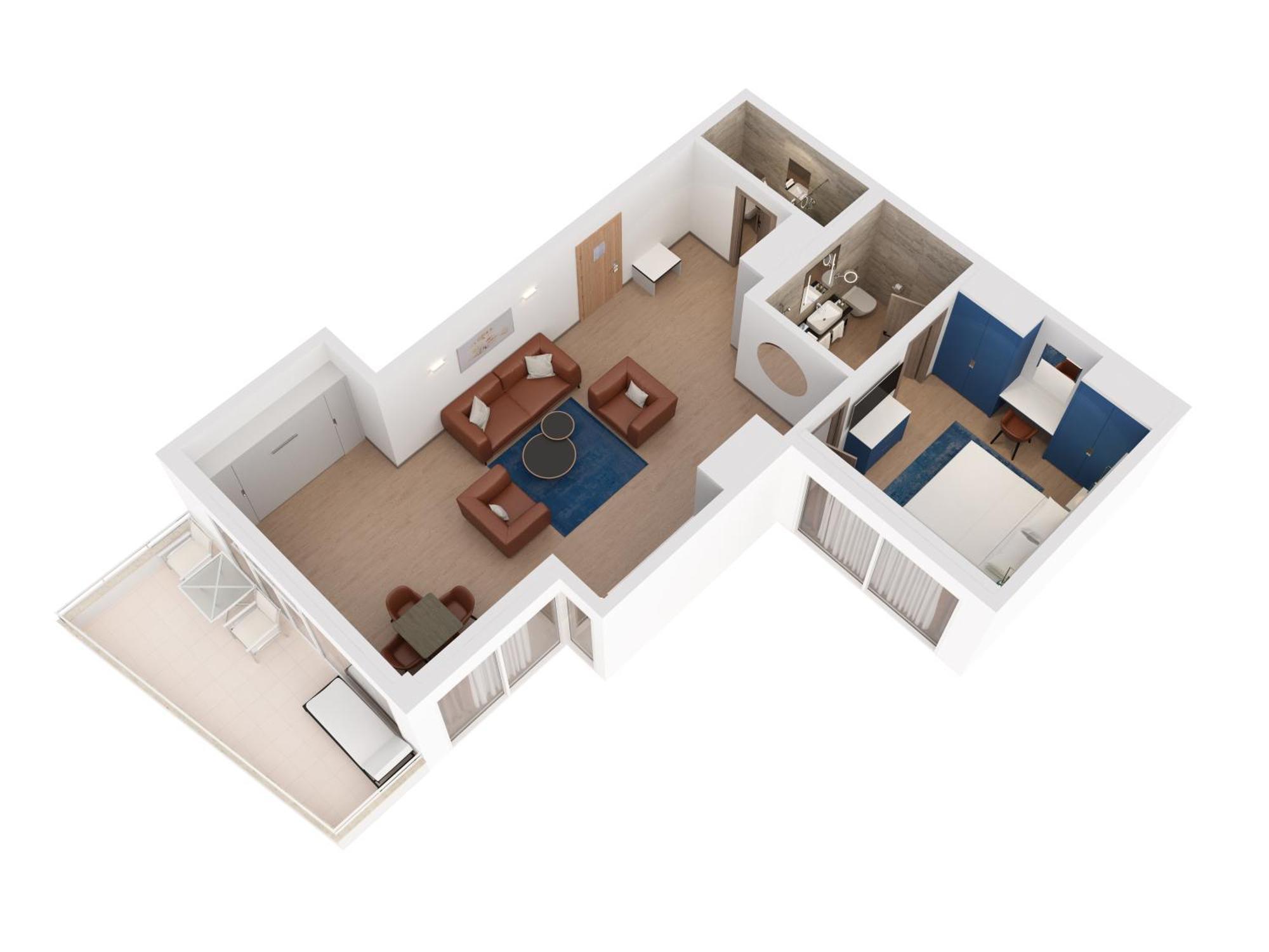 Hilton Rijeka Costabella Beach Resort And Spa Rum bild 3D floor plan