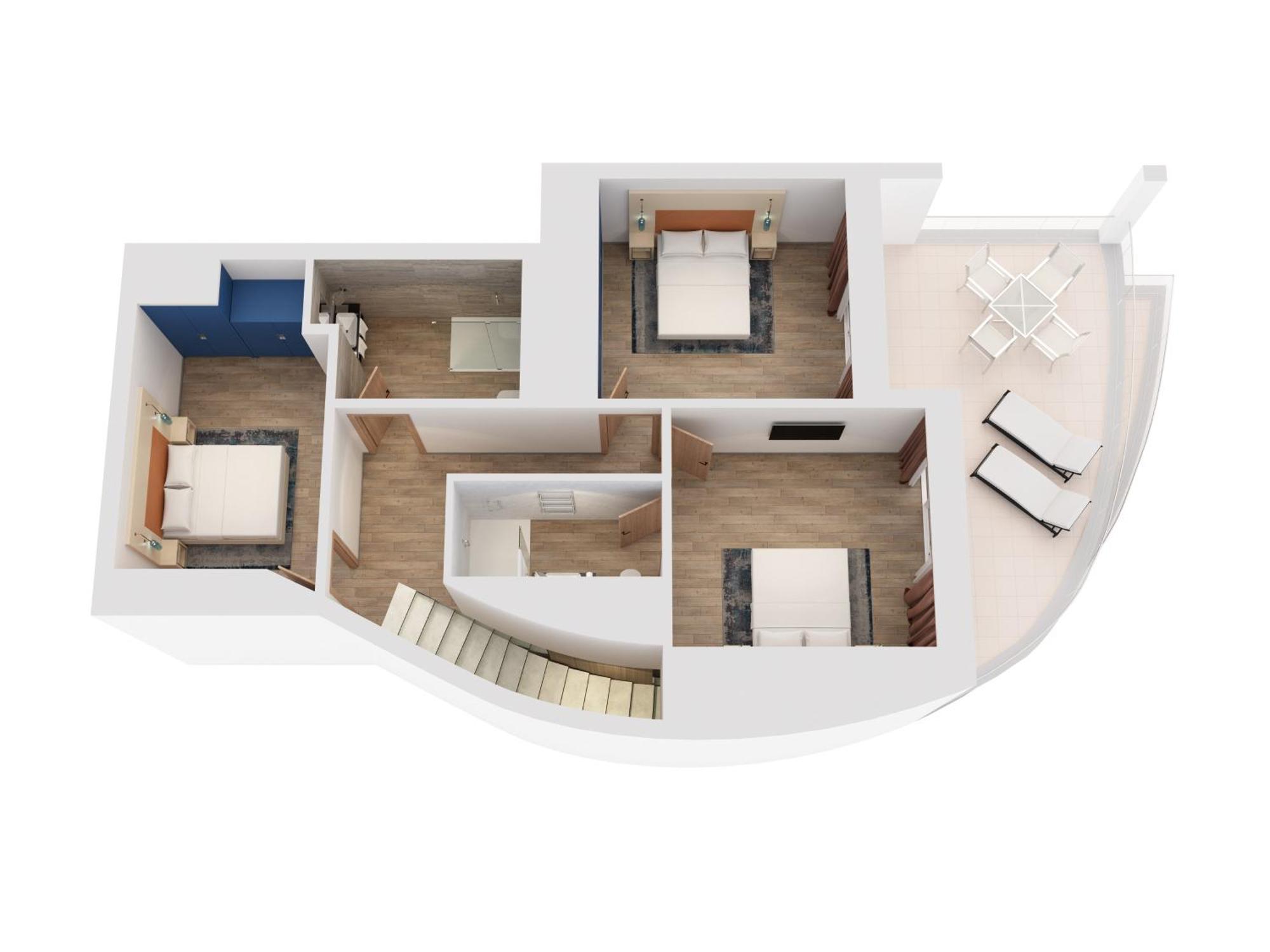 Hilton Rijeka Costabella Beach Resort And Spa Rum bild 3D floor plan
