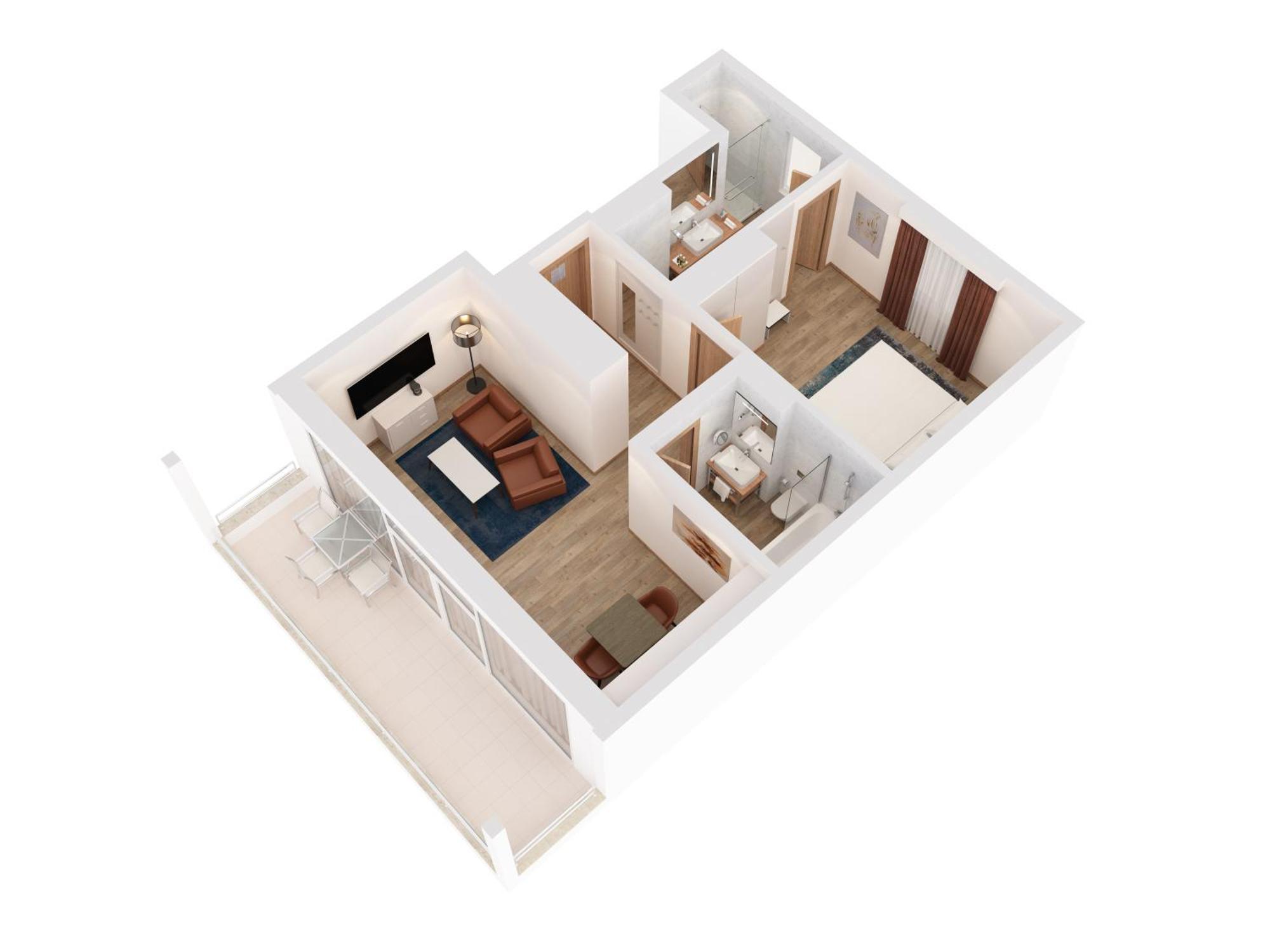 Hilton Rijeka Costabella Beach Resort And Spa Rum bild 3D floor plan